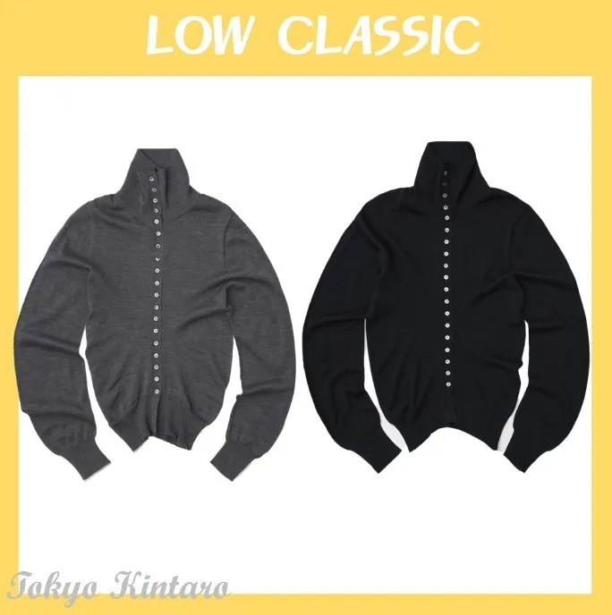 LOW CLASSIC  |Wool Street Style Long Sleeves Cardigans