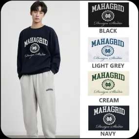 mahagrid  |Unisex Street Style Long Sleeves Logo Sweatshirts