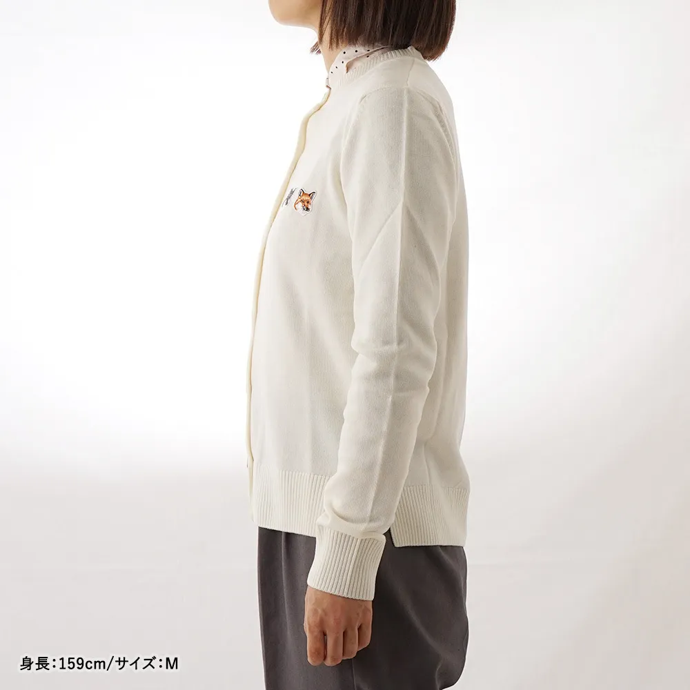 MAISON KITSUNE  |Casual Style Wool Long Sleeves Plain Logo Cardigans