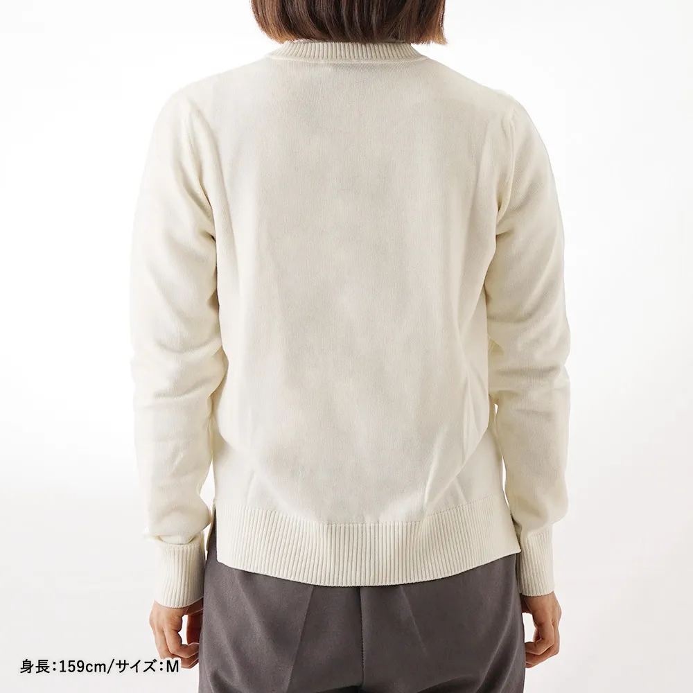 MAISON KITSUNE  |Casual Style Wool Long Sleeves Plain Logo Cardigans