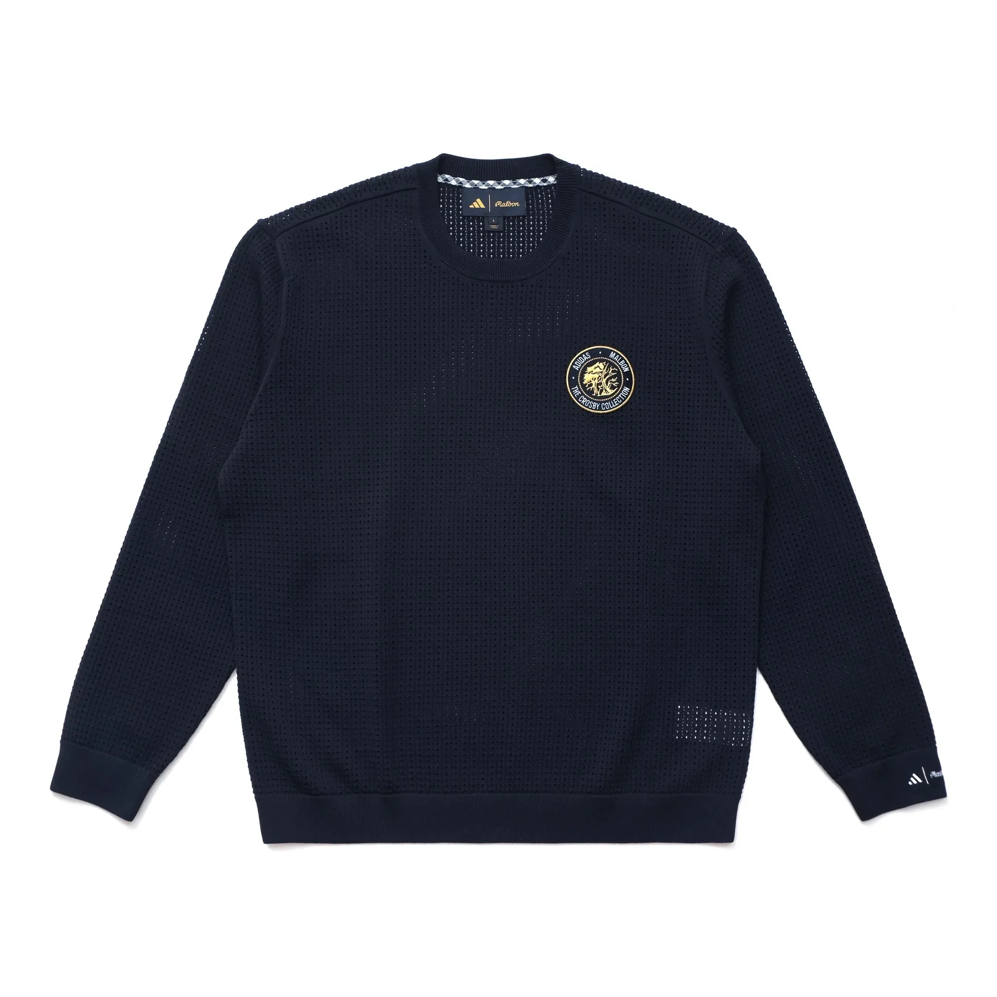 Malbon Golf  |Crew Neck Long Sleeves Plain Logo Sweaters