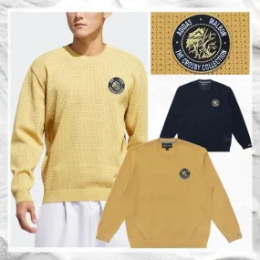 Malbon Golf  |Crew Neck Long Sleeves Plain Logo Sweaters