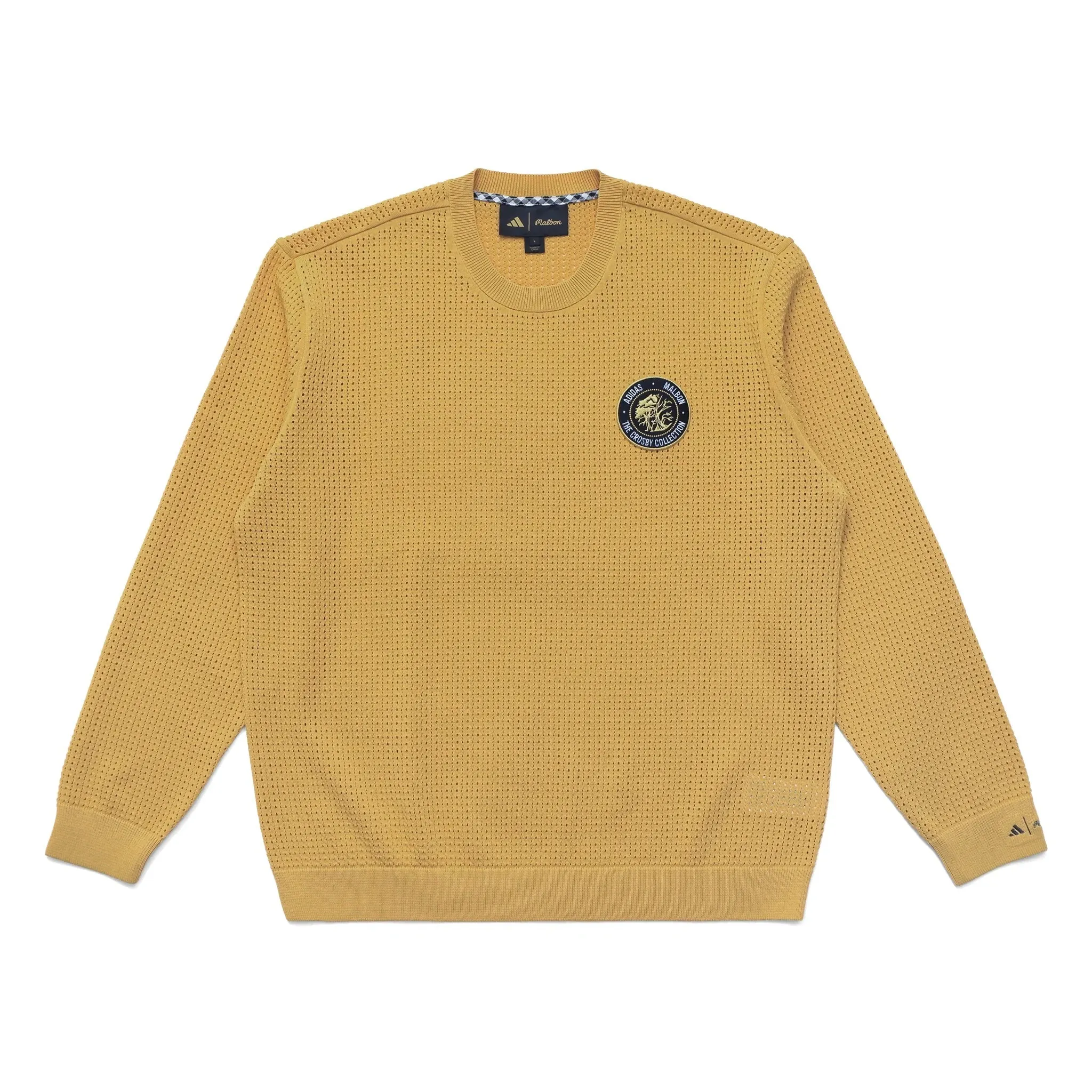 Malbon Golf  |Crew Neck Long Sleeves Plain Logo Sweaters