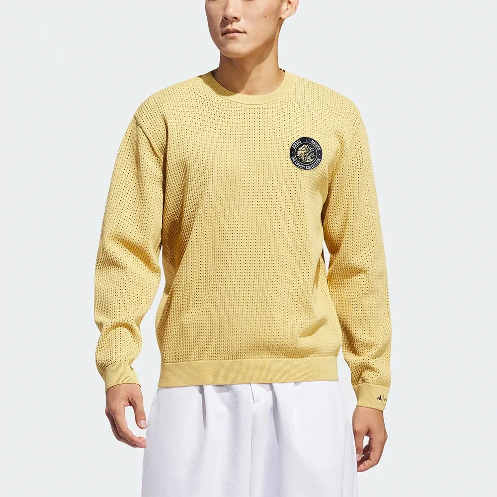 Malbon Golf  |Crew Neck Long Sleeves Plain Logo Sweaters