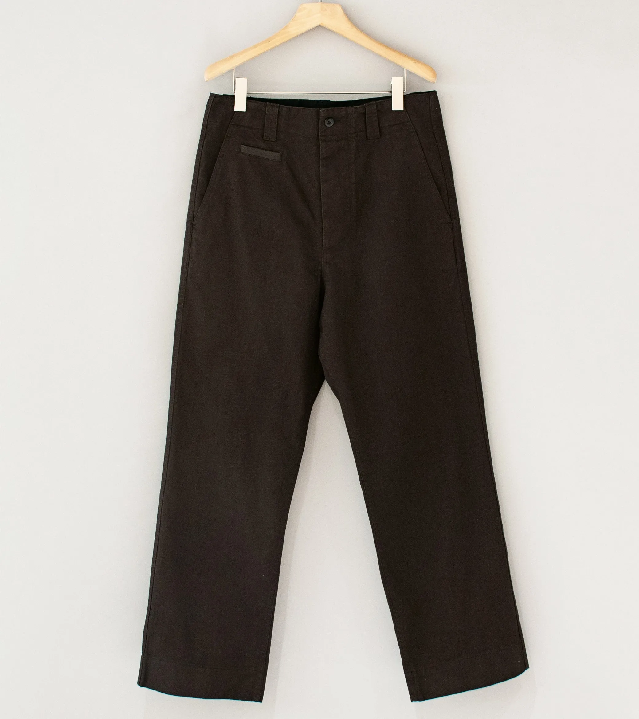 Margaret Howell 'MHL Straight Leg Chino' (Ebony Soft Cotton Drill)