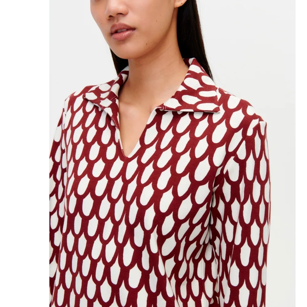 marimekko  |Nylon V-Neck Long Sleeves Medium Tunics