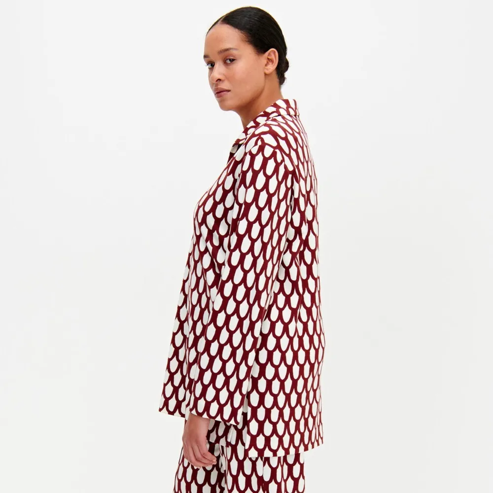 marimekko  |Nylon V-Neck Long Sleeves Medium Tunics