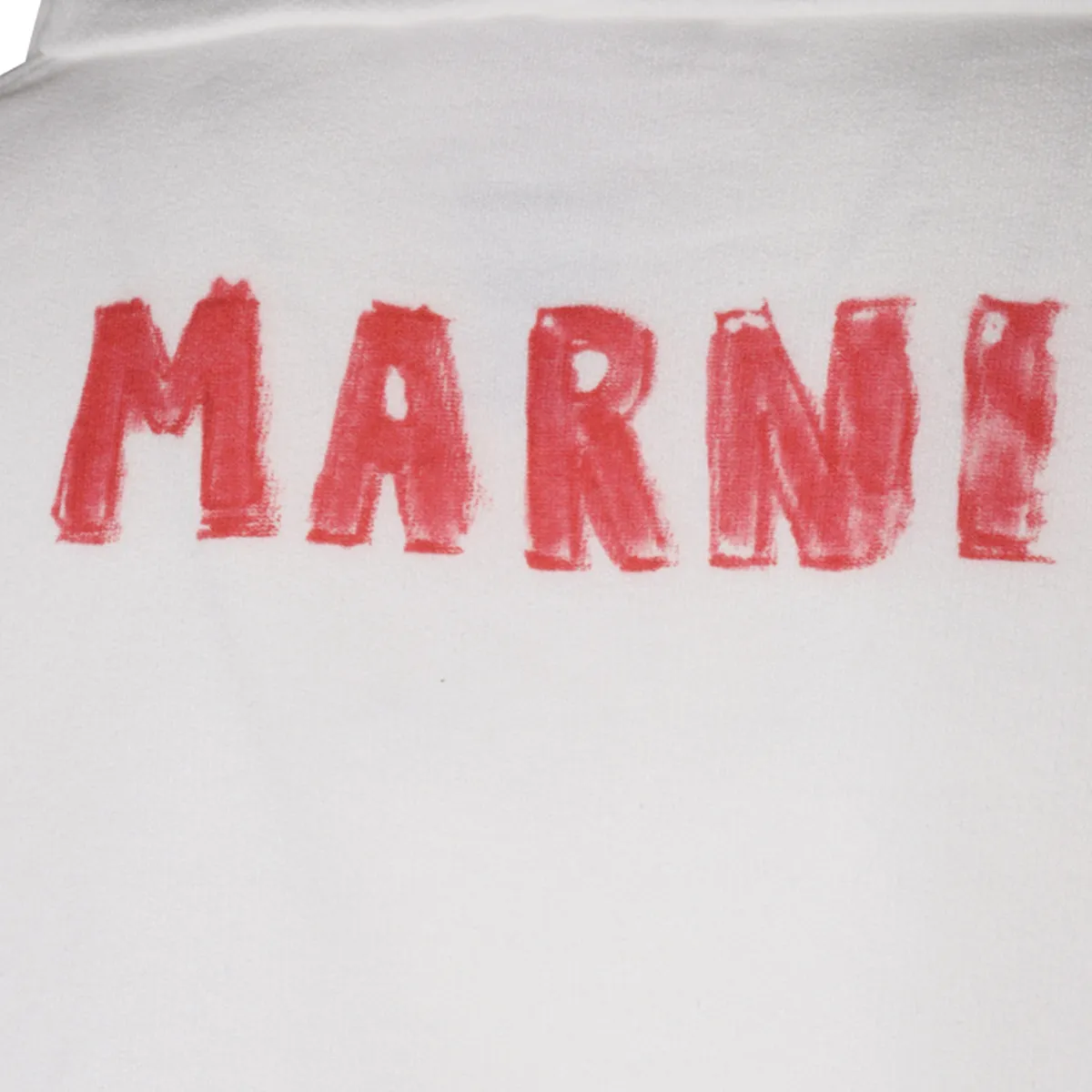 MARNI  |Oversized white jersey with print