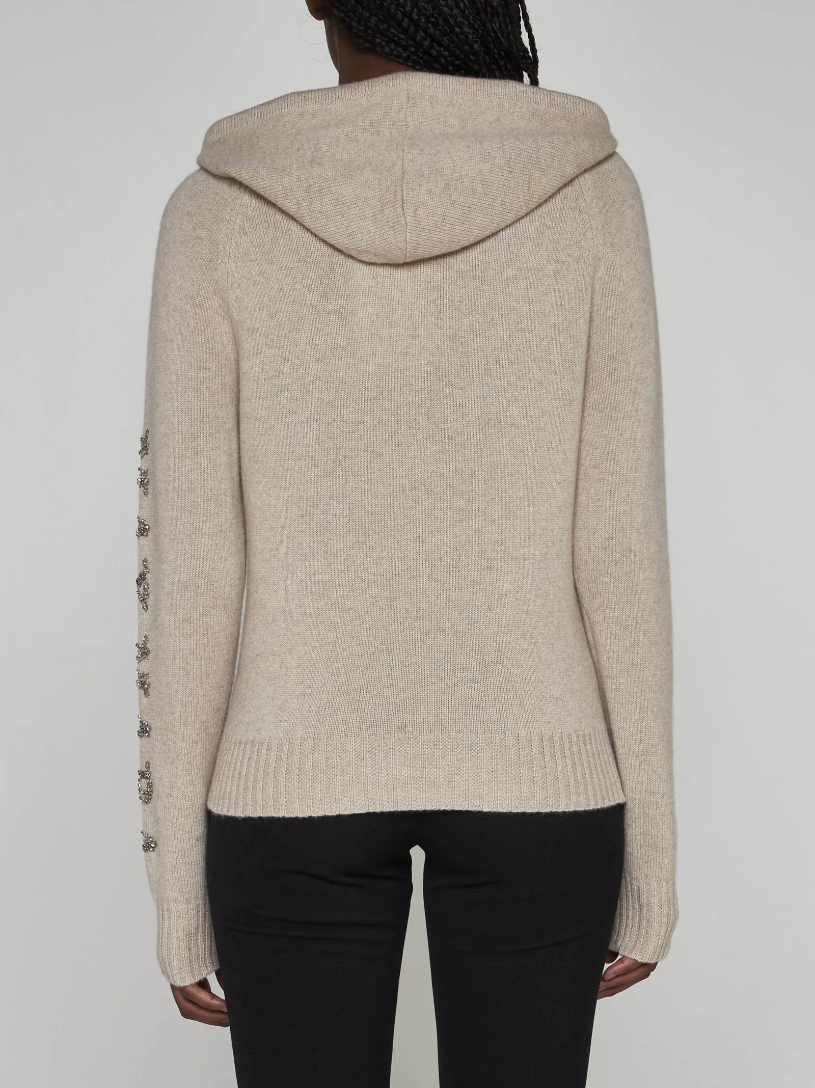 MaxMara  |Casual Style Long Sleeves V-neck & Crew neck