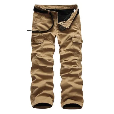 Men's Winter Casual Camouflage Military Tactical Multi Pocket Cargo Pants