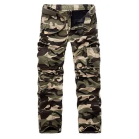 Men's Winter Casual Camouflage Military Tactical Multi Pocket Cargo Pants