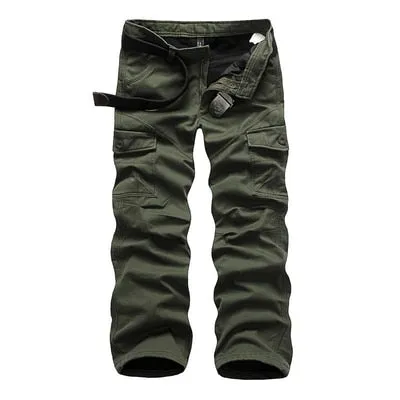 Men's Winter Casual Camouflage Military Tactical Multi Pocket Cargo Pants