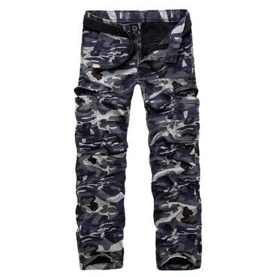 Men's Winter Casual Camouflage Military Tactical Multi Pocket Cargo Pants