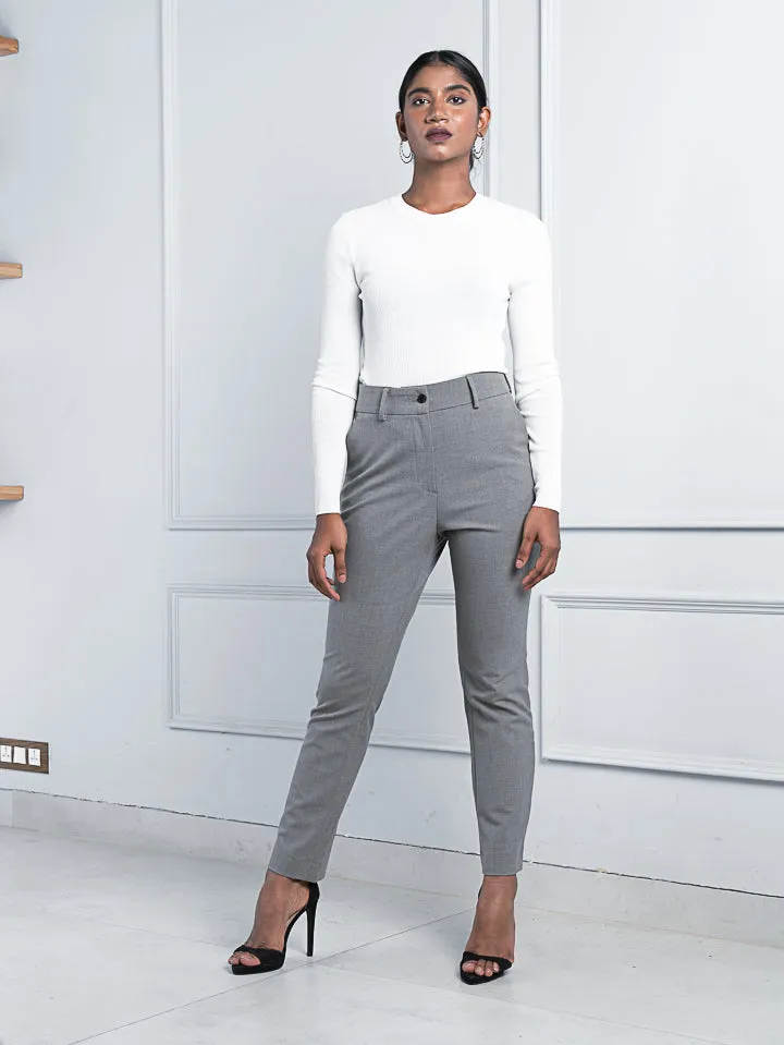 Mineral Grey Stretch Pants - Women