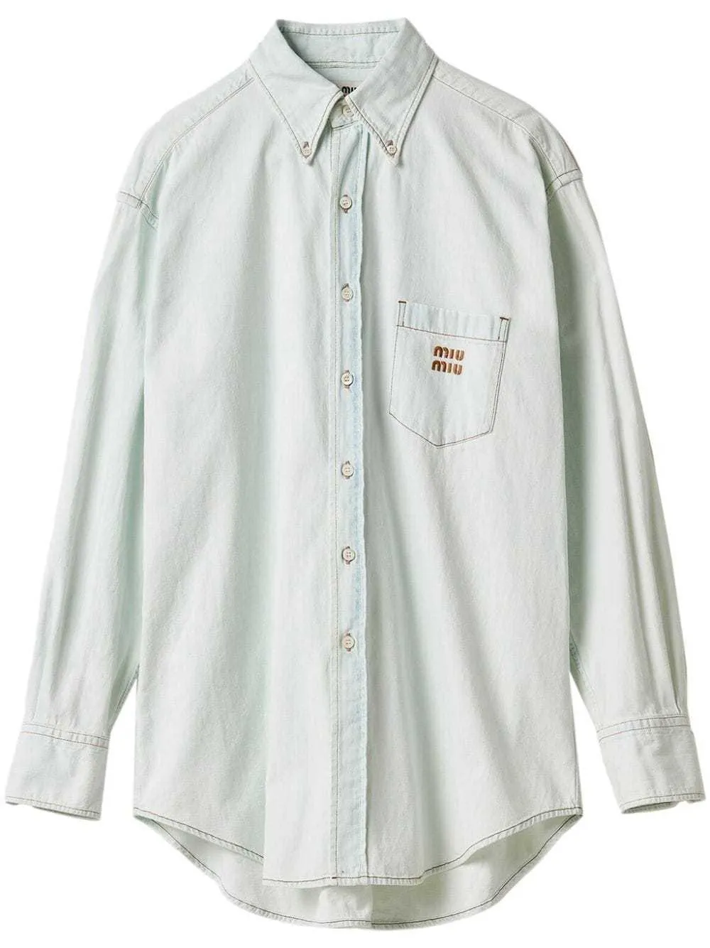 MiuMiu  |Long Sleeves Plain Logo Shirts & Blouses