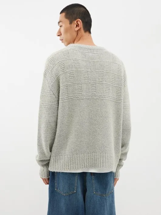 MM6 Maison Margiela  |Crew Neck Wool Long Sleeves Plain Sweaters