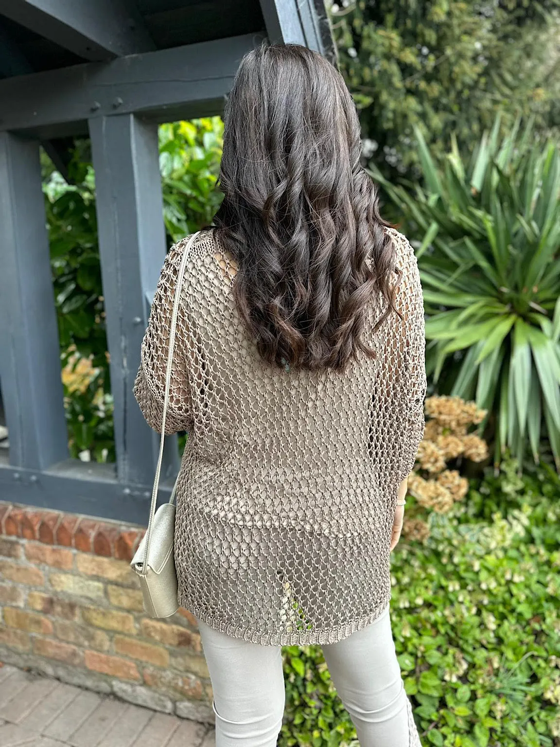 Mocha Tassel Heart Knit Bianca