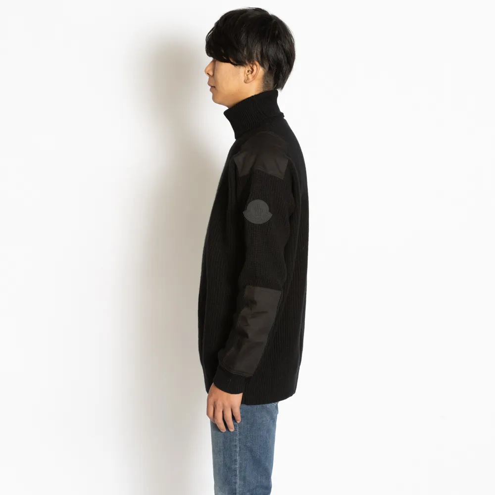 MONCLER  |Wool Cashmere Fine Gauge Long Sleeves Plain Logo