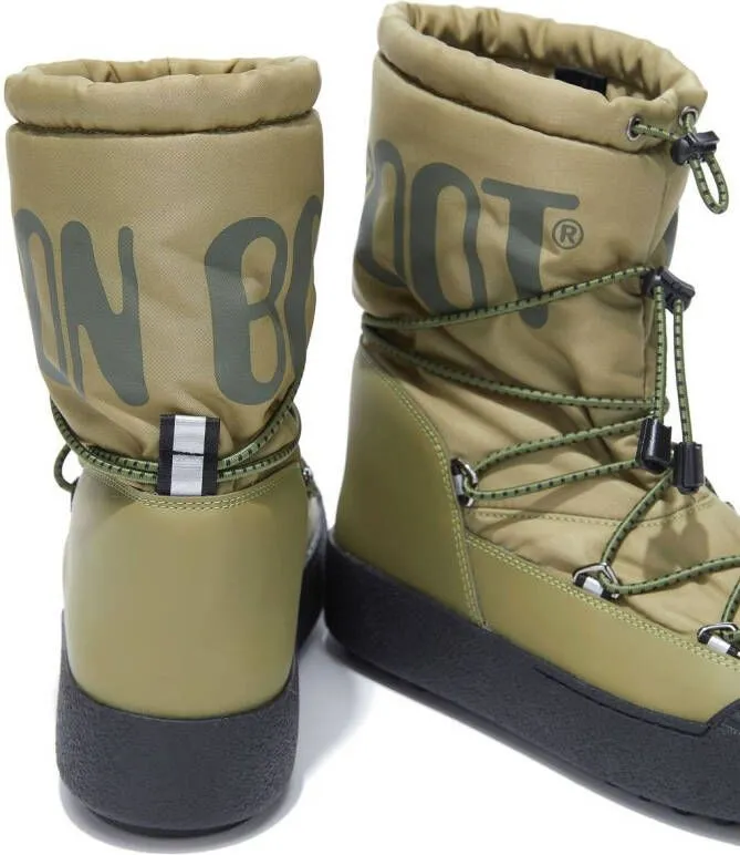 Moon Boot logo-print detail snow boots Green