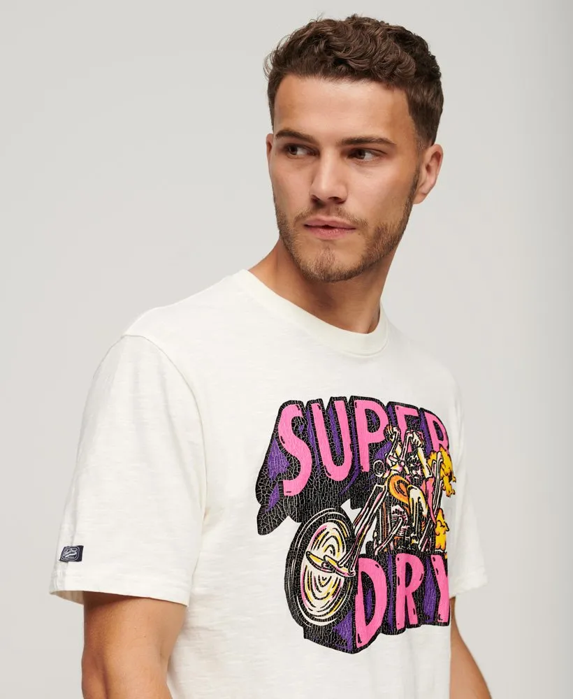 Motor Retro Graphic T-Shirt | New Chalk White