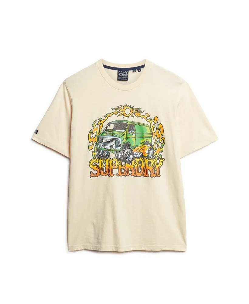 Motor Retro Graphic T-Shirt | Oatmeal White