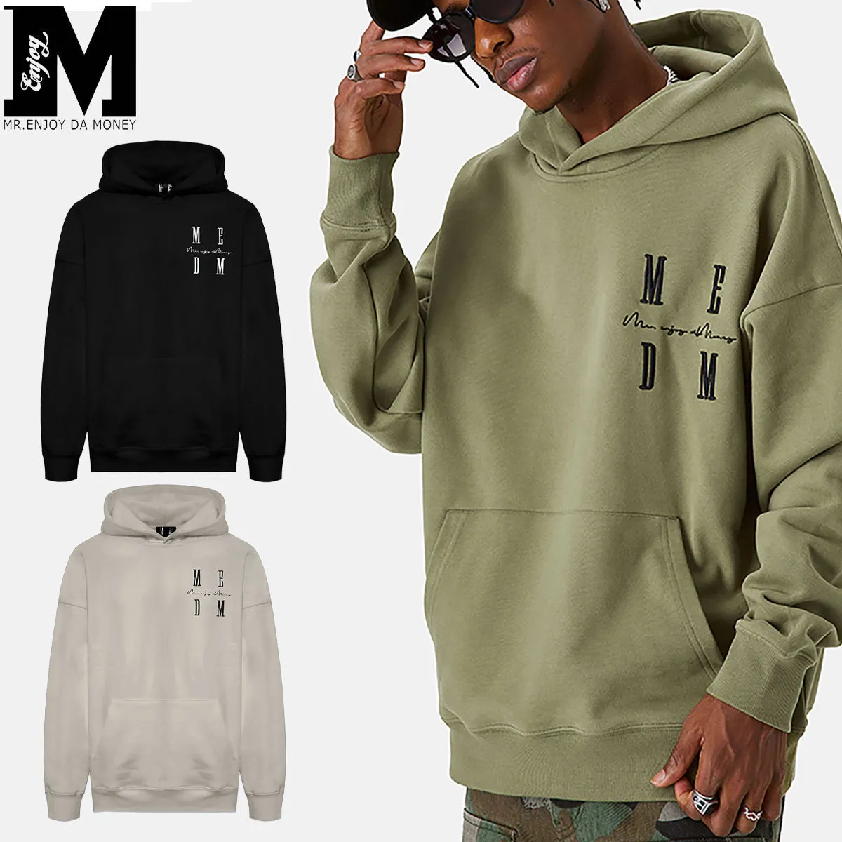 MR. ENJOY DA MONEY  |Pullovers Unisex Street Style Long Sleeves Plain Cotton