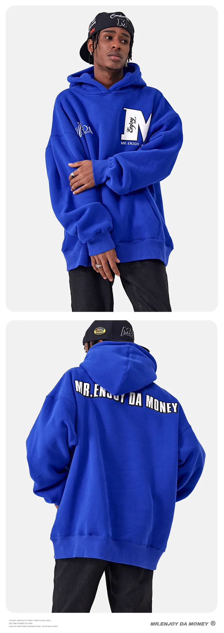 MR. ENJOY DA MONEY  |Pullovers Unisex Sweat Street Style Long Sleeves Plain