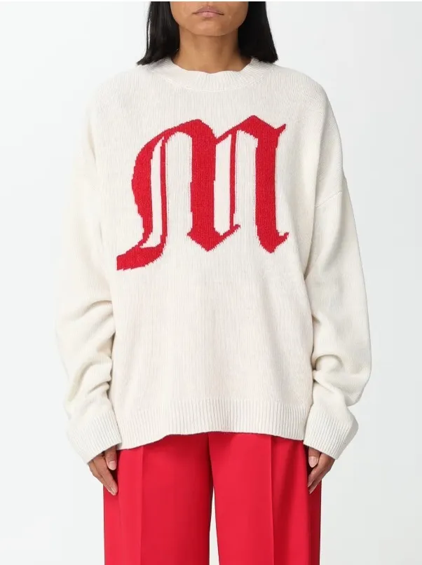 MSGM  |Casual Style Wool Long Sleeves V-neck & Crew neck