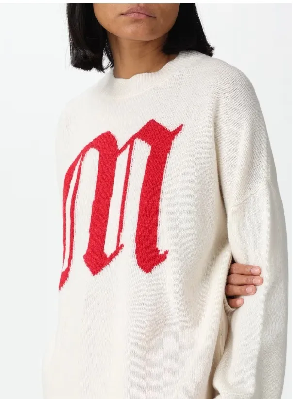 MSGM  |Casual Style Wool Long Sleeves V-neck & Crew neck