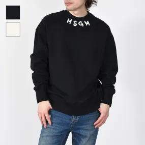 MSGM  |Crew Neck Long Sleeves Plain Cotton Logo Designers