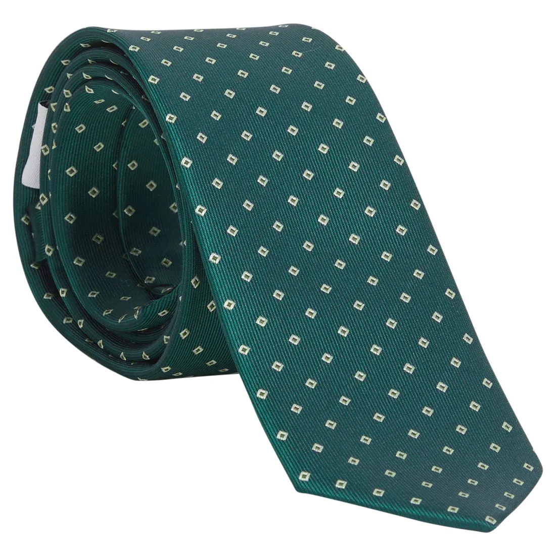 Neck Tie- Hunter Green Geo