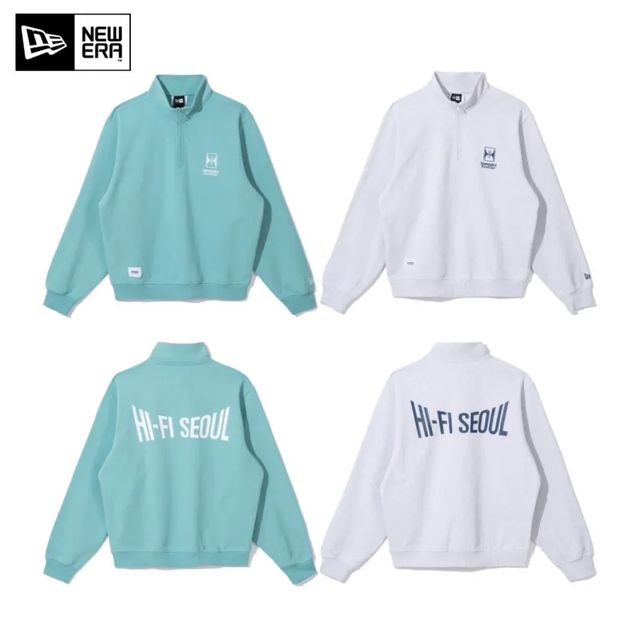 New Era  |Crew Neck Pullovers Unisex Blended Fabrics Street Style