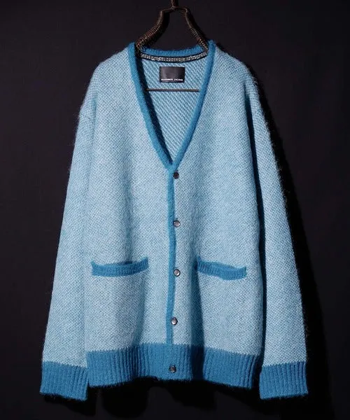 Number Nine Plain Jacquard Mohair Knit Cardigan