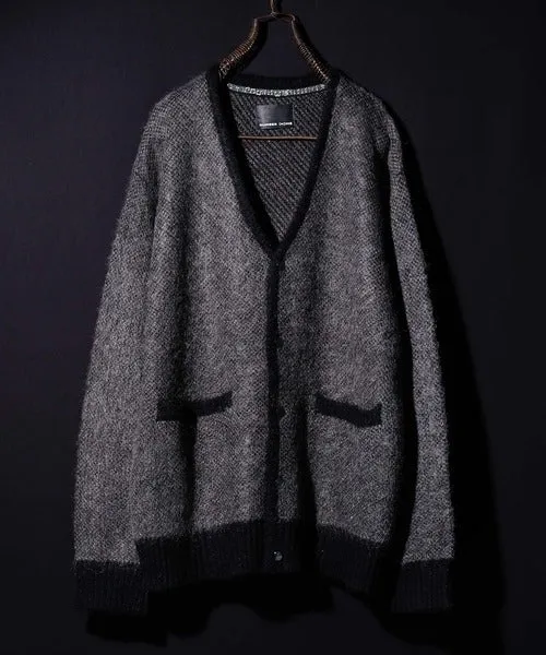 Number Nine Plain Jacquard Mohair Knit Cardigan