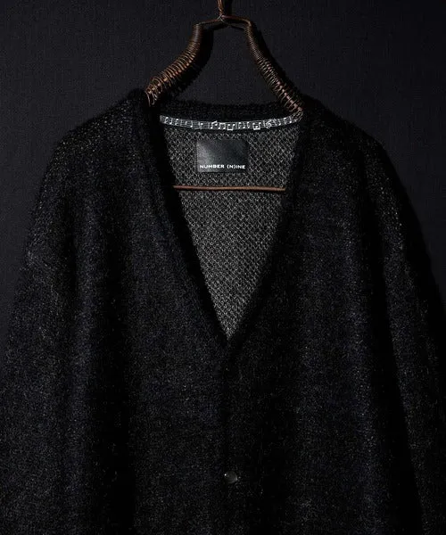 Number Nine Zigzag Jacquard Mohair Knit Cardigan