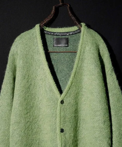 Number Nine Zigzag Jacquard Mohair Knit Cardigan