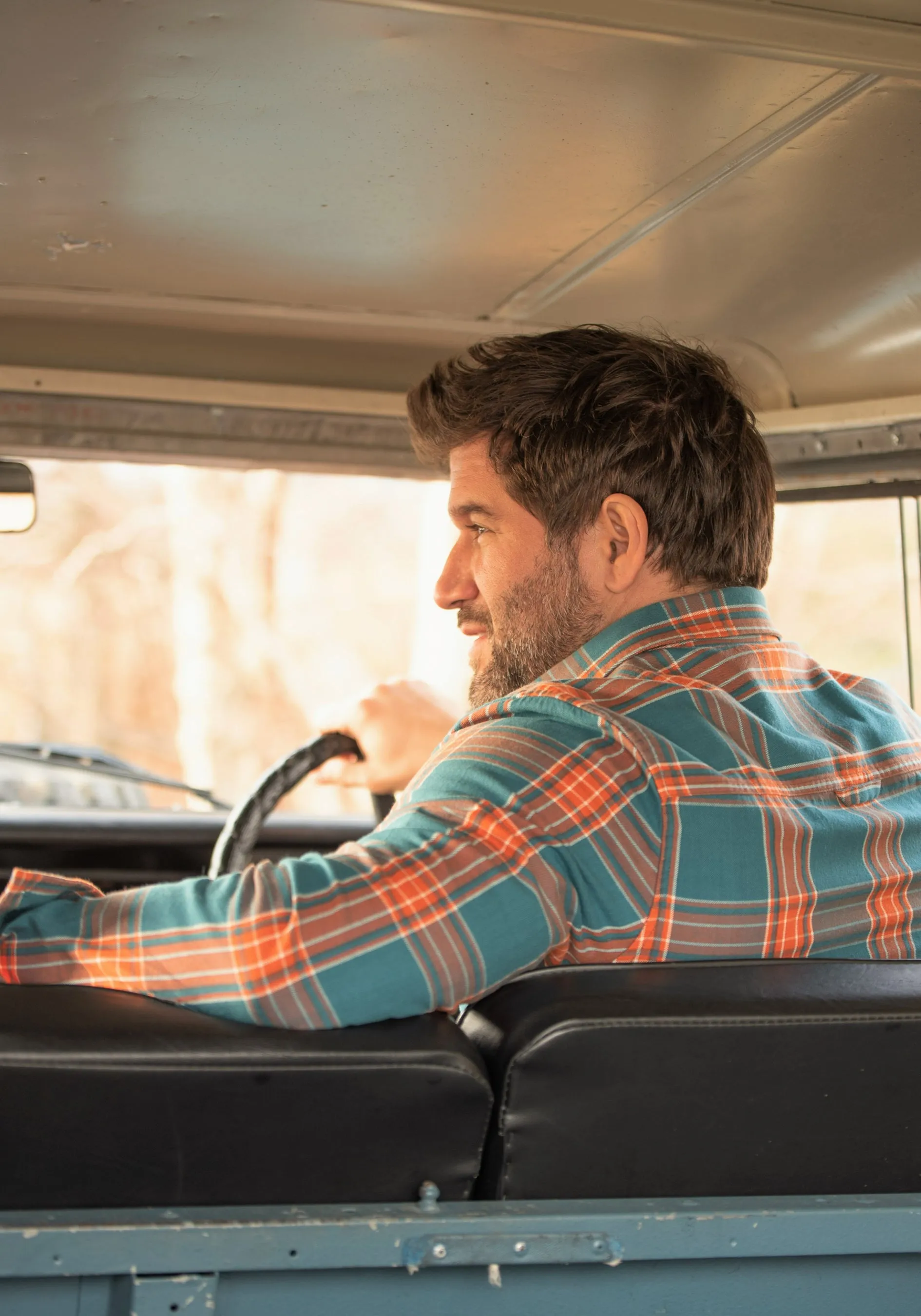 Orange Check Shirt