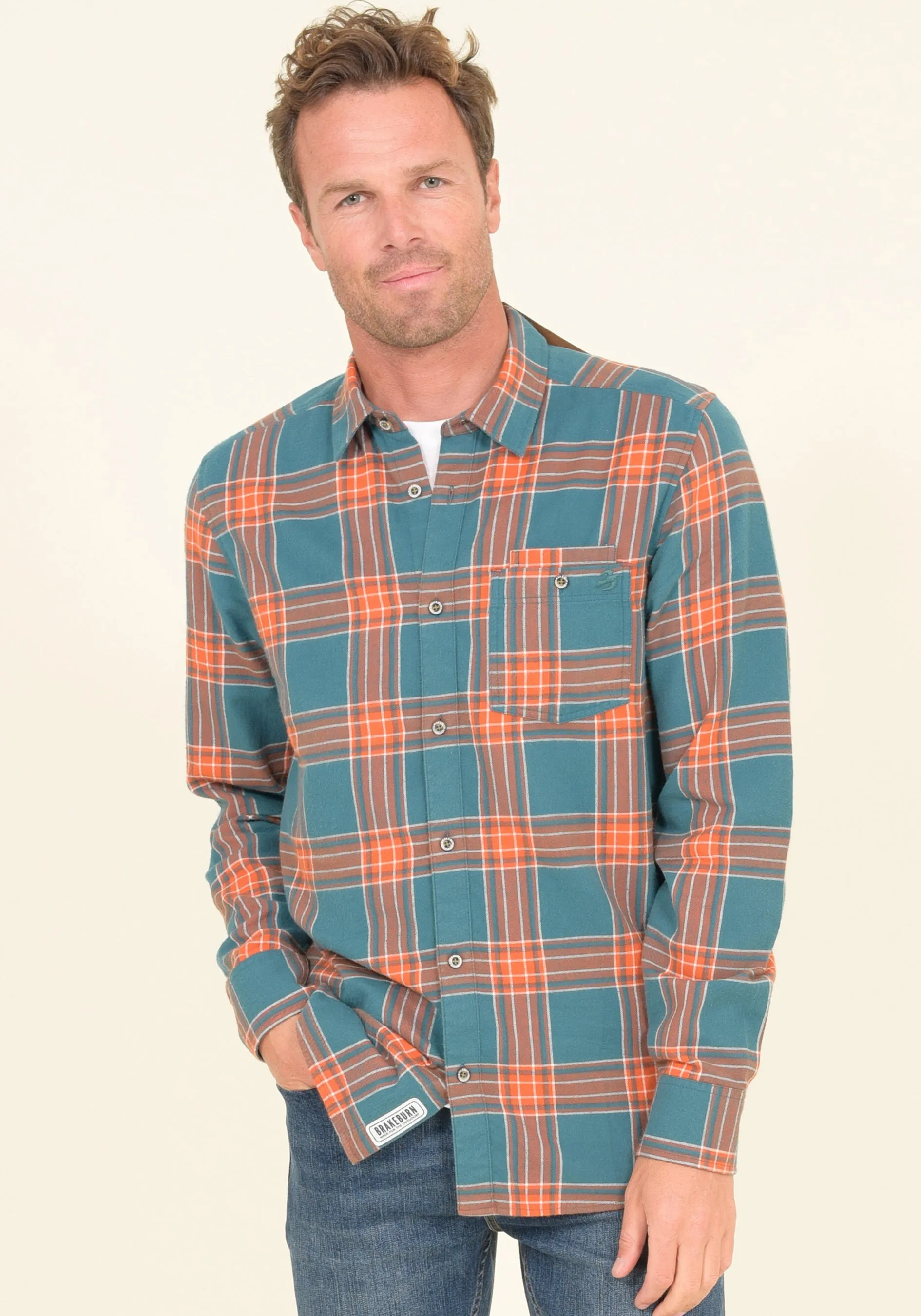 Orange Check Shirt