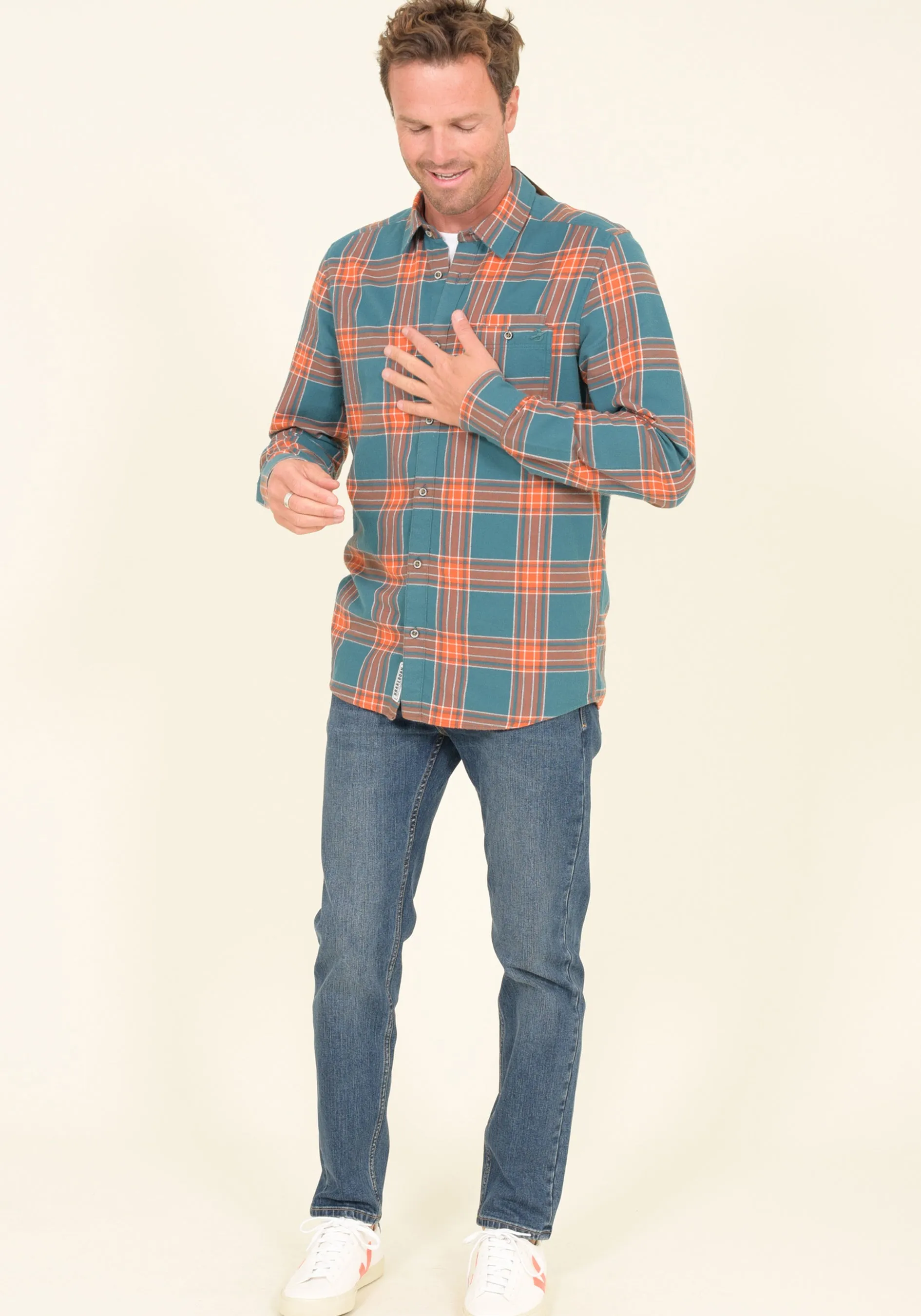 Orange Check Shirt