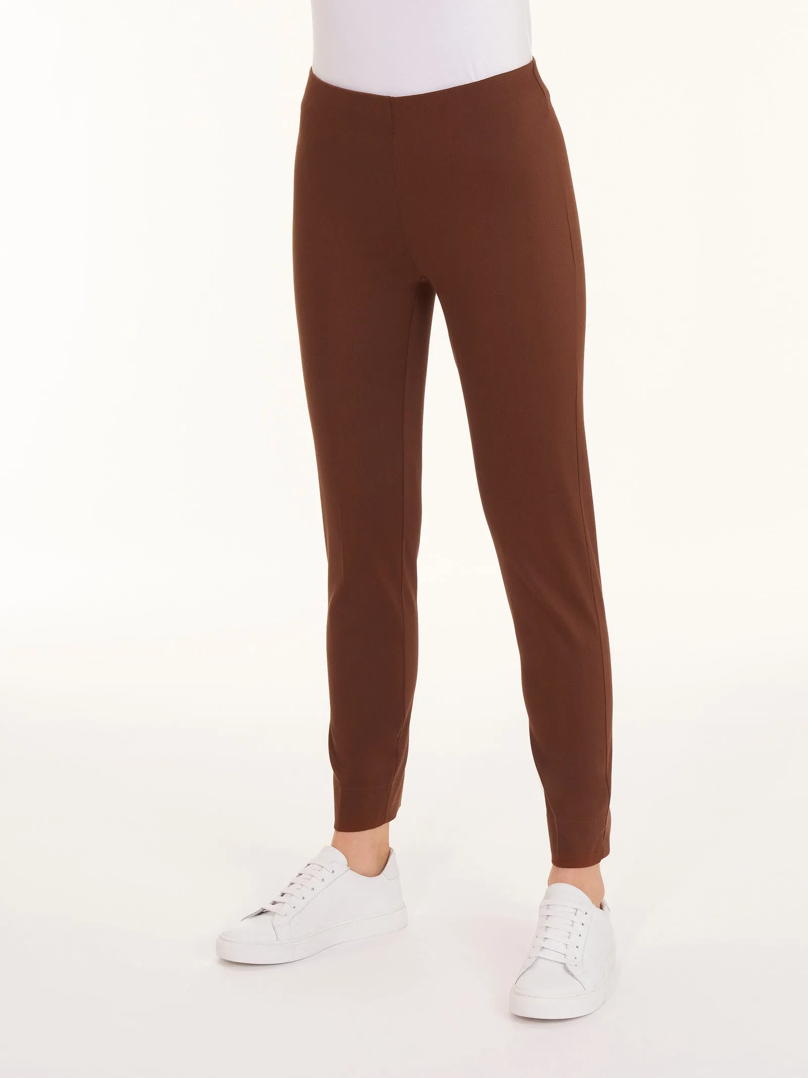 Pantalone a sigaretta in Satin Power - Cappuccino