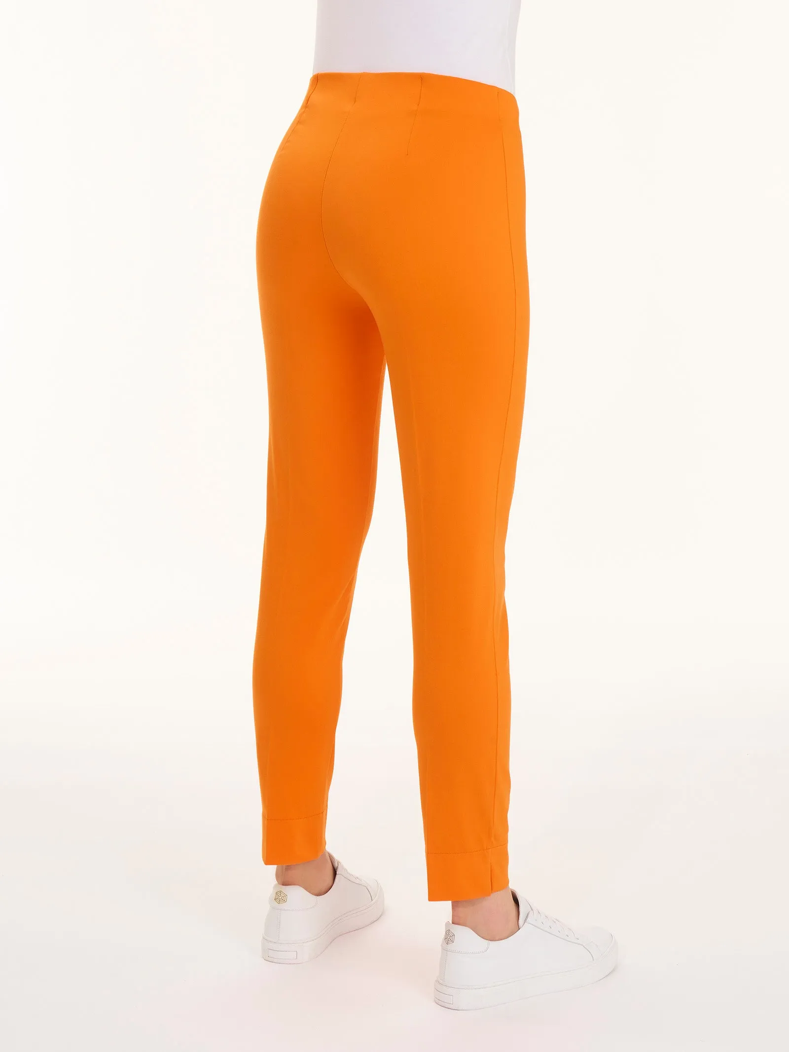 Pantalone a sigaretta in Satin Power - Persimmon Orange