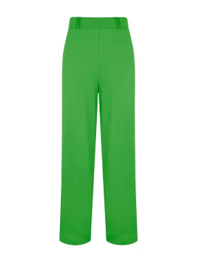 Pantalone ampio alla caviglia con tasche in Compact Light - Classic Green