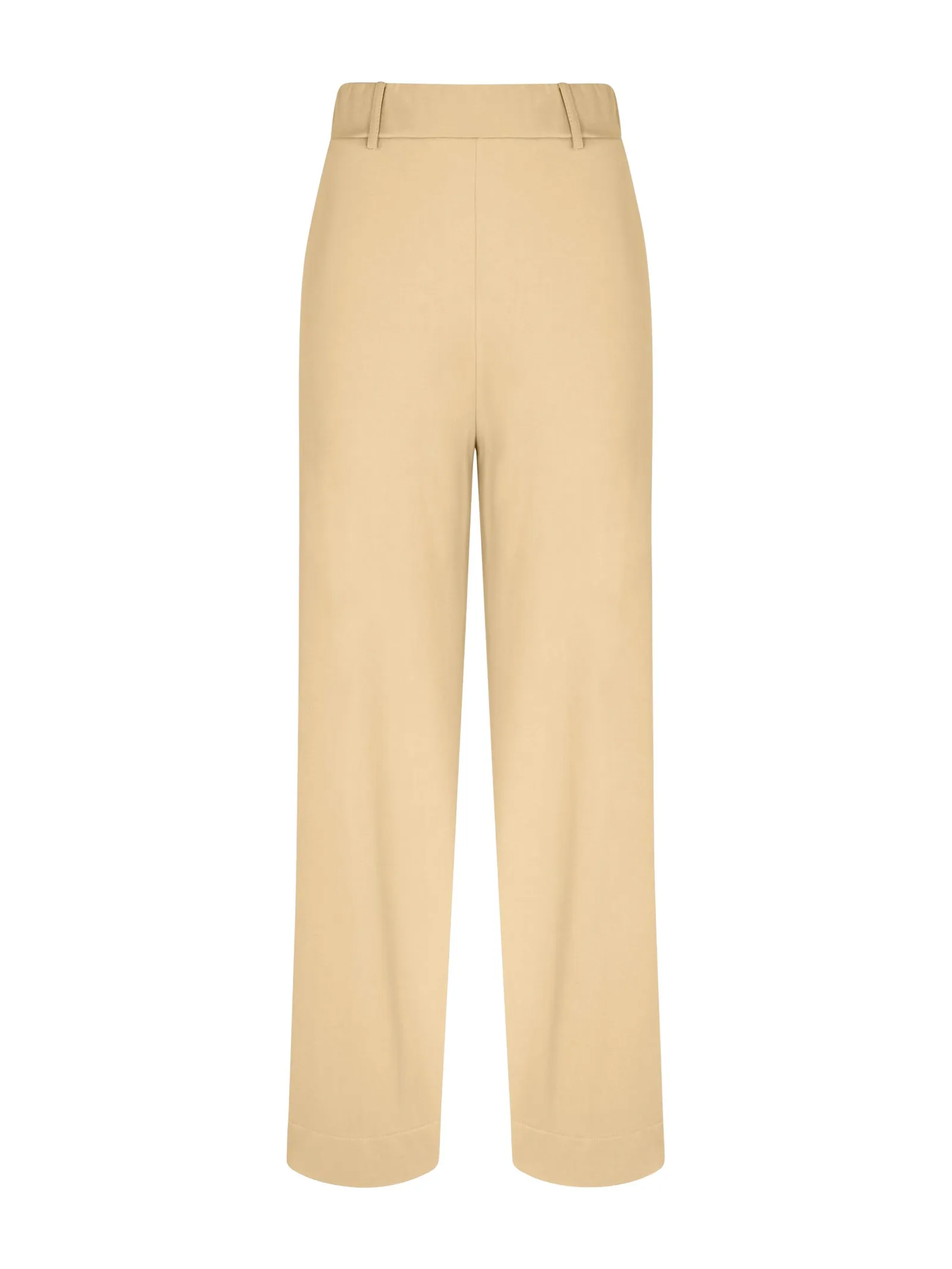 Pantalone ampio alla caviglia con tasche in Compact Light - Irish Cream