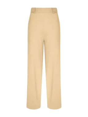 Pantalone ampio alla caviglia con tasche in Compact Light - Irish Cream