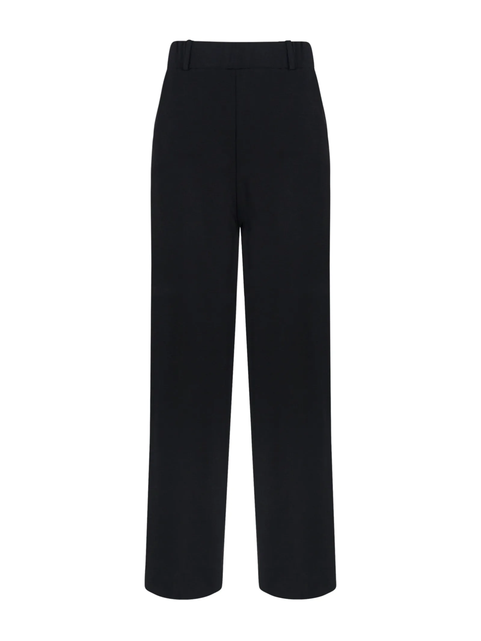 Pantalone ampio alla caviglia con tasche in Compact Light - Nero