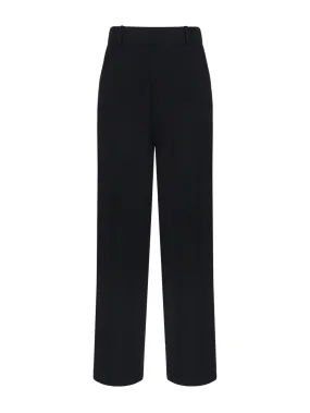 Pantalone ampio alla caviglia con tasche in Compact Light - Nero