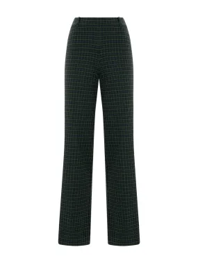 Pantalone ampio in tessuto Eco Jacquard - Fant. Kombu Green