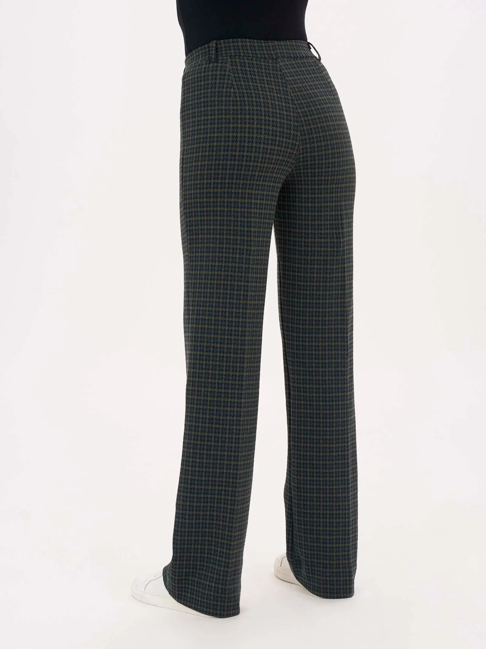 Pantalone ampio in tessuto Eco Jacquard - Fant. Kombu Green