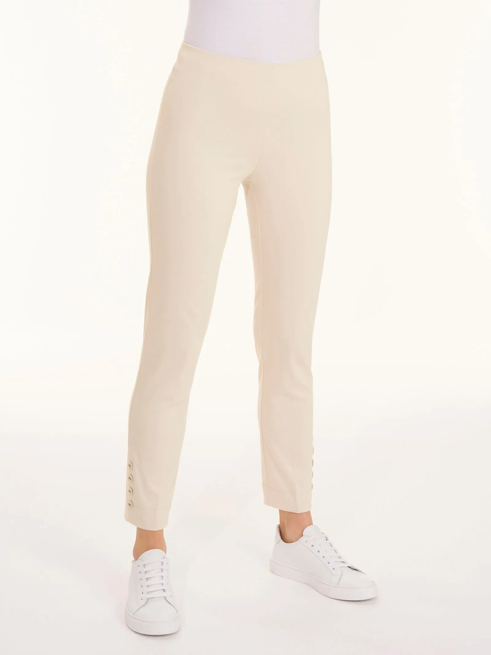 Pantalone Capri in Satin Power - Champignon