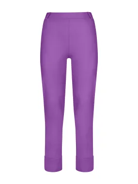 Pantalone slim dritto in Compact Light - Dewberry